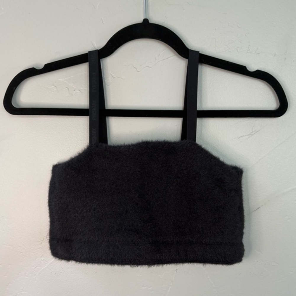 Gymshark Whitney Simmons Eyelash Knit Bandeau Fuzzy Crop Top